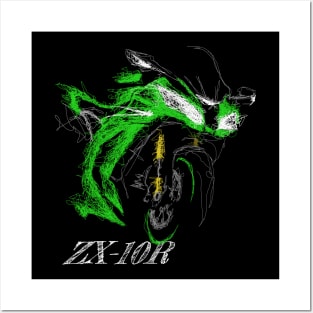 ZX10R 2020 Scribble Art Posters and Art